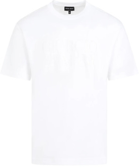 Giorgio Armani Optisch Wit T-Shirt Giorgio Armani , White , Heren - 2Xl,Xl,L,M,S