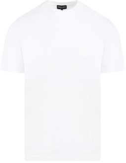 Giorgio Armani Optisch Wit T-Shirt Giorgio Armani , White , Heren - Xl,L,M