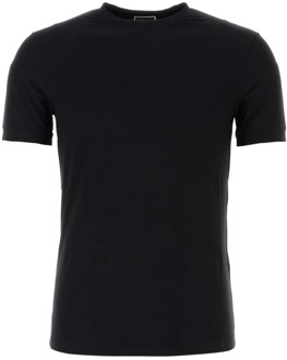 Giorgio Armani Stretch Viscose T-shirt Giorgio Armani , Black , Heren - Xl,L,M,S,4Xl
