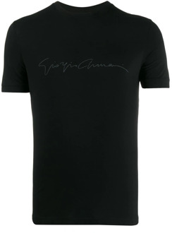 Giorgio Armani T-Shirts Giorgio Armani , Black , Heren - 3XL