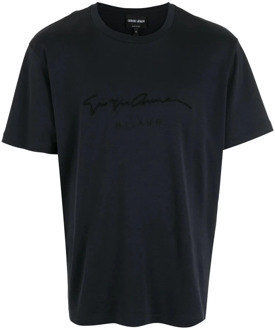 Giorgio Armani T-Shirts Giorgio Armani , Blue , Heren - 2XL