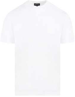 Giorgio Armani Wit Katoenen T-Shirt Giorgio Armani , White , Heren - Xl,L,M