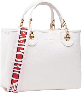 Giorgio Armani Witte Tote Tas voor Vrouwen Emporio Armani , White , Dames - ONE Size