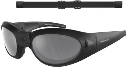 Giorgio Armani Zwarte Acetaat Zonnebril - One Size