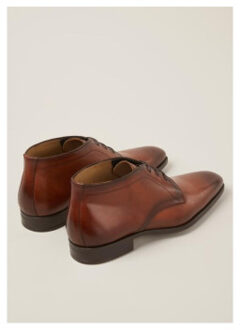Giorgio halfhoge leren cognac veterschoenen Klaproos - 42