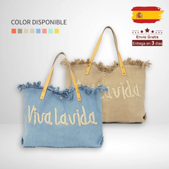 Giovanna Milano Large Beach Cloth Bag with Button Linen Shoulder HandBag Tote Tassel Fringe Summer Travel Bohemian Women J1143