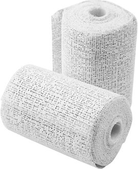 Gipsverband - 12x rollen -wit - 7,5 x 2700 cm - gips gaas - gipsbuik - maskers - adrukken