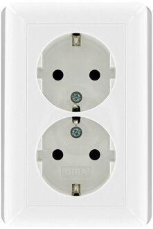 GIRA Inbouwstopcontact St55 Met Aarde (randaarde) 2-polig Wit Ip20