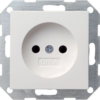 GIRA Inbouwstopcontact St55 Ongeaard 1-polig Wit Ip20