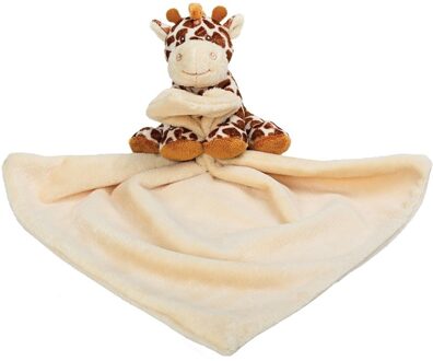 Giraffe tuttel/knuffeldoekje - 30 x 30 cm - Dieren knuffels - Baby geboorte kraamcadeau
