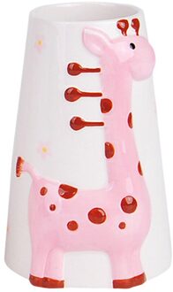 Giraffe Water Fles Keramische Waterkoker Houder Hamster Huisdier Verticale Ketel Beugel LXY9 Roze