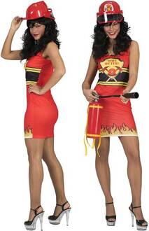 Girl on fire brandweer jurkje Rood - Zalm