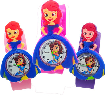 Girl Princess Watch Children Gift Kids Watches Long Dress Students Clock Pat Slap Wrist Child Quartz Digital Electronics Watch