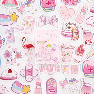 Girlhood Pink Decorative Stationery mini Stickers set Scrapbooking DIY Diary Album Stick Lable Kawaii Stationery