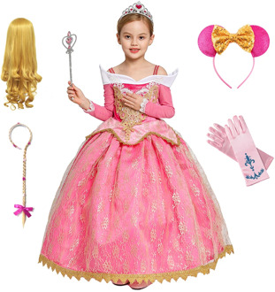 Girls Aurora Dress Halloween Cosplay Sleeping Beauty Princess Dresses Christmas Costume Party Birthday Gift