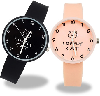 Girls Boys Student Quartz Watch Lovely CAT Bracelet Kids Watch Women Waterproof Wristwatches Children Watches Baby Birthday Gift