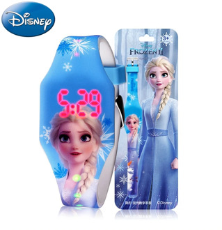 Girls Digital Watch Frozen Princess Dazzling Light Silicone Band Luminous Kid Watches Child Gift Cuties Wristwatch Lady Clocks