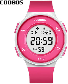 Girls Digital Watches Kids Charming Pink Children's Sports Boys Watch Simple Multi-function 5Bar Waterproof Swimming Wrist Watch