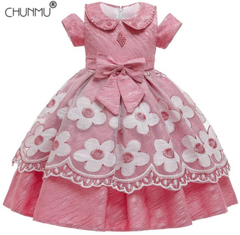Girls Dress Flower Princess Formal Opening Ceremony Children Party Dress Wedding Lace Tutu Kids Dresses for Girls Birthday Dress