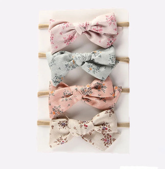 Girls Floral Headbands Baby Bows Hair Band Children Nylon Elastic Hairband Toddler Soft Hair Accessories Kids Gift Dropshipping