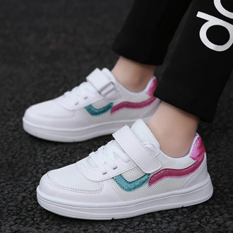 Girls High Quality Breathable Fashion Children Flats Shoes White Girls Walking Shoes Outdoor Girl Footwear Casual Shoes Kid Pink