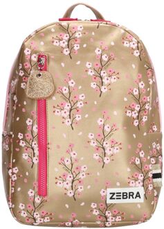Girls Rugzak Flower goud schooltas kind - H 35 x B 24 x D 11 cm