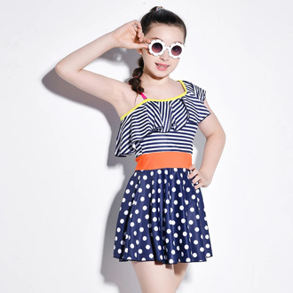 Girls Swimsuits for Teens Children Swimsuit Skirt Striped Swimwear 2020 Separate Swim Suit Tankini 12 To 18 Years Old Beach Wear