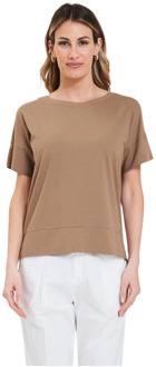 Giro Box T-Shirt Trendy Design Alpha Studio , Brown , Dames - XS