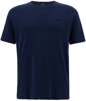 Girocollo MC T-shirts en Polos A.p.c. , Blue , Heren - Xl,M