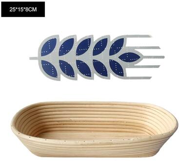 Gisting Rotan Mand Land Brood Baguette Deeg Banneton Brotform Proofing Proving Manden Met Suiker Zeef Set Gedrukt