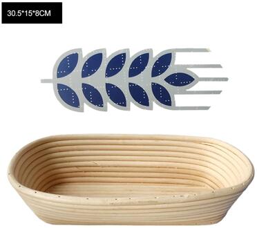 Gisting Rotan Mand Land Brood Baguette Deeg Banneton Brotform Proofing Proving Manden Met Suiker Zeef Set Gedrukt