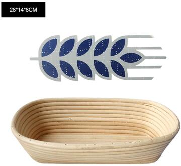 Gisting Rotan Mand Land Brood Baguette Deeg Banneton Brotform Proofing Proving Manden Met Suiker Zeef Set Gedrukt