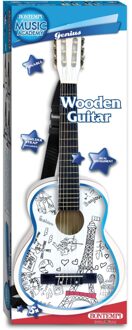 Gitaar Paris 6 Snaren Wit 85 Cm