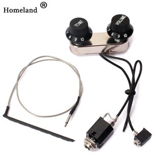 Gitaar Viool pickup Accessoires Gitaar Viool Pickup Piezo Transducer Bridge Set met Tone Volumeknop