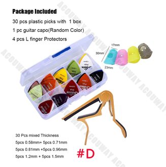 Gitaaraccessoires set kit Plectrums Gitaar Capo Gitaarband Tuner / Vingertopbeschermer / Gitaarhaak Onderdelen Accessoires Bordeaux