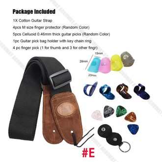 Gitaaraccessoires set kit Plectrums Gitaar Capo Gitaarband Tuner / Vingertopbeschermer / Gitaarhaak Onderdelen Accessoires Licht Groen