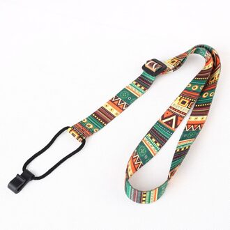 Gitaarband Etnische Patroon Hawaii Stijl Ukulele Band Verstelbare Nylon Clip Met Haak Riem Sling Ukulele Gitaar Accessoires