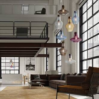 Giulietta hanglamp, transparant grijs, transparant