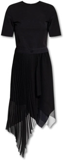 Givenchy Asymmetrische Jersey Crepe Jurk Givenchy , Black , Dames - XL