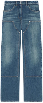 Givenchy Blauwe Jeans met Ritssluiting en Zakken Givenchy , Blue , Dames - W26,W27,W28
