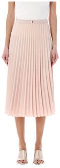 Givenchy Blush Pink Geplooide Midi Rok Givenchy , Pink , Dames - S,Xs