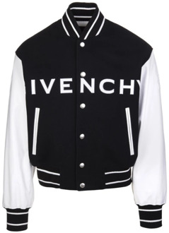 Givenchy Bomberjack van wol en leer Givenchy , Black , Heren - Xl,L,M,S