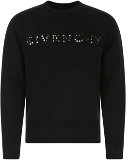 Givenchy Breigoed, Blijf warm en stijlvol met deze ronde-hals gebreide trui voor mannen Givenchy , Black , Heren - L,M,S