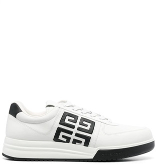 Givenchy Contrasterende-Logo Leren Sneakers Givenchy , White , Heren - 44 Eu,42 1/2 Eu,41 1/2 Eu,41 Eu,40 Eu,43 Eu,42 Eu,43 1/2 Eu,40 1/2 EU