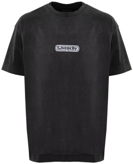 Givenchy Flames Logo T-Shirt Zwart Givenchy , Black , Heren - Xl,L,M