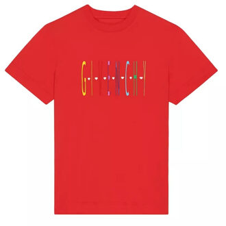 Givenchy Heart-logo slim-fit rood T-shirt