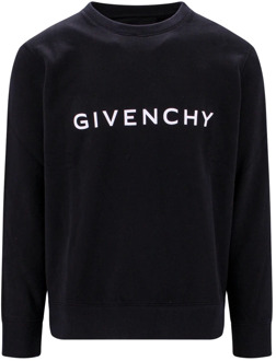Givenchy Katoenen sweatshirt met logo Givenchy , Black , Heren - 2Xl,Xl,L,M,S