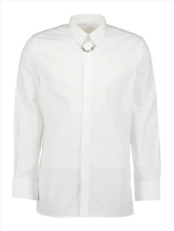 Givenchy Ketting Detail Klassieke Overhemd Givenchy , White , Heren - 2XL