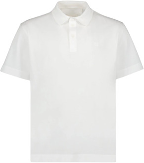 Givenchy Klassiek Polo Shirt 4G Logo Geborduurd Givenchy , White , Heren - Xl,L,M,S