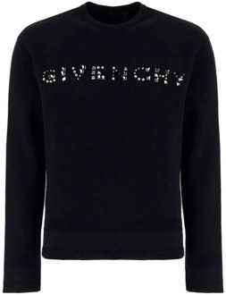 Givenchy Klassieke Zwarte Logo Trui voor Heren Givenchy , Black , Heren - S